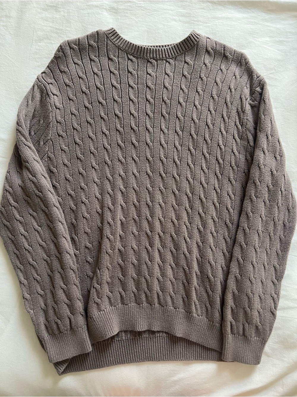 Brandy Melville/John Galt Mauve Brianna Cable Knit Sweater
